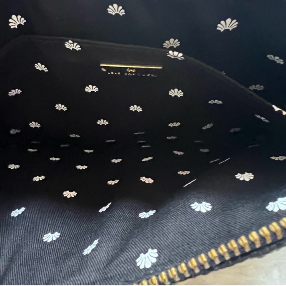 New! LELE SADOUGHI Embroidered Floral Clutch Pouch Double-Sided Midnight Bouquet - Picture 10 of 13
